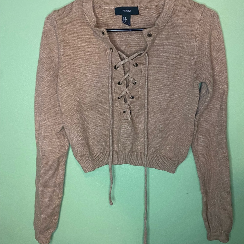Brown Cropped Sweater